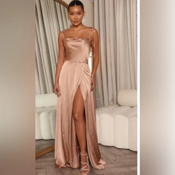 Fashion Nova | Dresses | Fashion Nova Satin Formal Dress | Poshmark